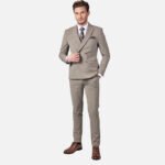 חליפת Florence חום Super Slim