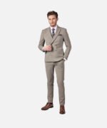 חליפת Florence חום Super Slim