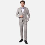 חליפת Torino אפור עם פס Super Slim