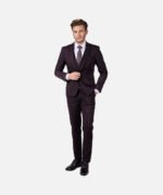 חליפת Torino בורדו כהה עם פס Super Slim