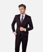 ⁦חליפת Torino בורדו כהה עם פס Super Slim⁩ – תמונה ⁦2⁩