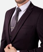 ⁦חליפת Torino בורדו כהה עם פס Super Slim⁩ – תמונה ⁦5⁩