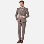 חליפת Verona חום Super Slim