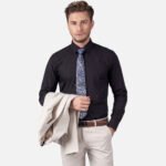 חולצה מכופתרת שחור פאקו