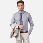 חולצה מכופתרת אפור כהה