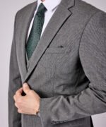 ⁦חליפת Roma אפור כהה משבצת Slim⁩ – תמונה ⁦5⁩