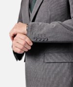 ⁦חליפת Roma אפור כהה משבצת Slim⁩ – תמונה ⁦7⁩