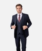 ⁦חליפת Roma כחול כהה Slim⁩ – תמונה ⁦2⁩