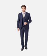 חליפת Milano כחול עם פס Slim