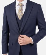 ⁦חליפת Milano כחול עם פס Slim⁩ – תמונה ⁦2⁩