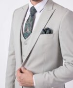 ⁦חליפת Milano אפור בהיר Slim⁩ – תמונה ⁦3⁩