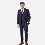 חליפת Milano כחול עם פס Slim