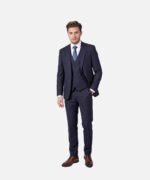 חליפת Milano כחול עם פס Slim