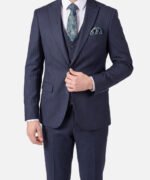 ⁦חליפת Milano כחול עם פס Slim⁩ – תמונה ⁦3⁩