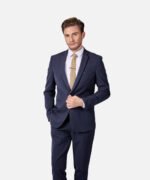 ⁦חליפת Napoli כחול משבצת Regular⁩ – תמונה ⁦2⁩